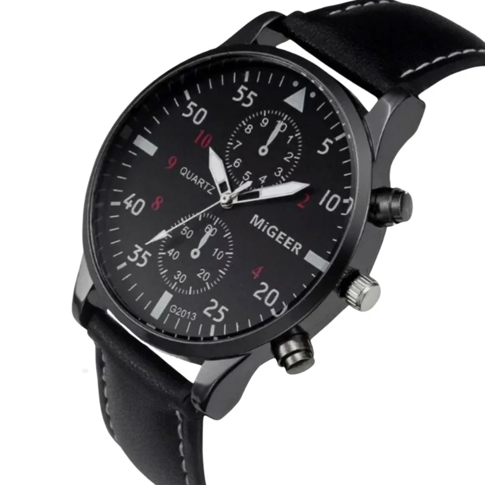 MIGEER RELOGIO • Black Watch New Battery Ready To Wear - Picture 3 of 4